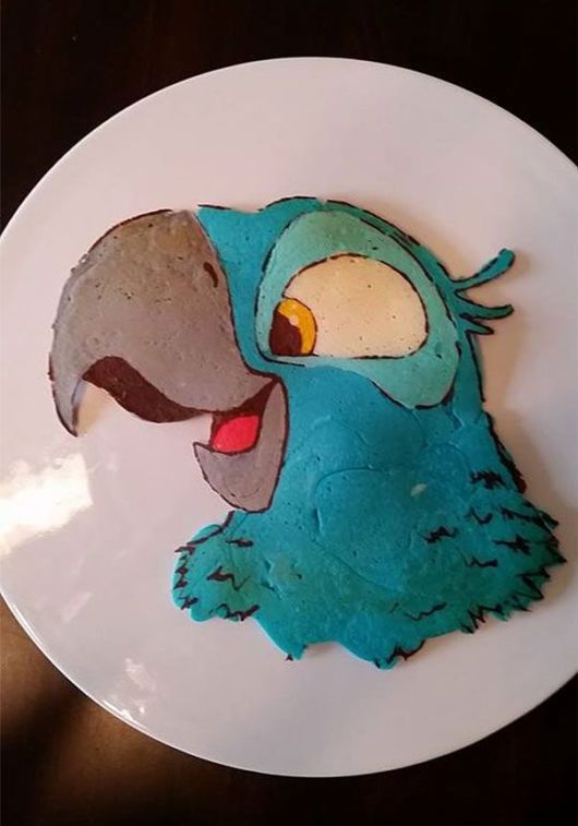 Dad Makes Colorful Artistic Pancakes For Kid 