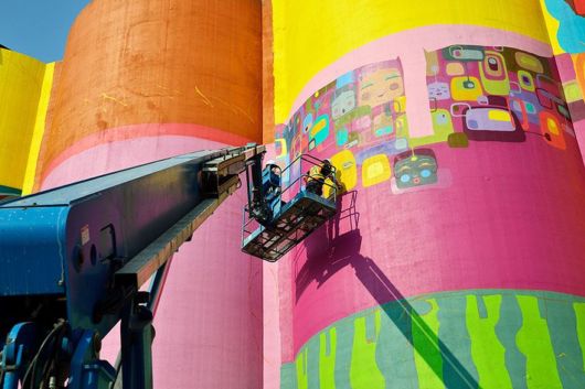 70 Ft Silos Into Colorful Giants By Painted Murals