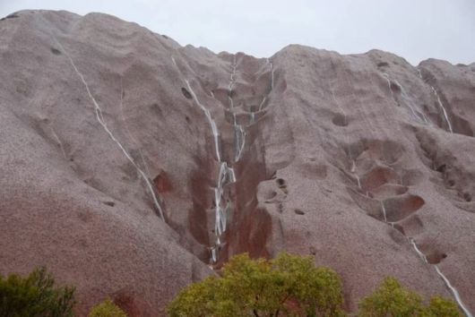 Beautiful Ayers Rock Waterfall In Uluru