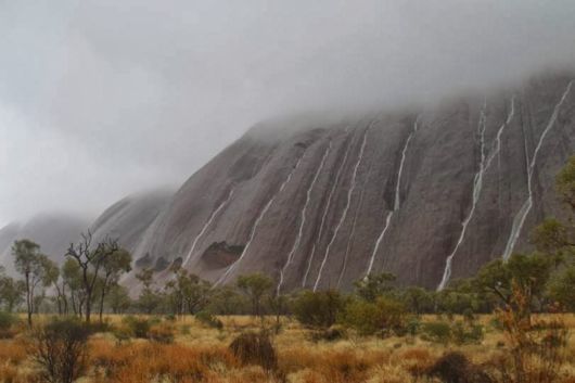 Beautiful Ayers Rock Waterfall In Uluru