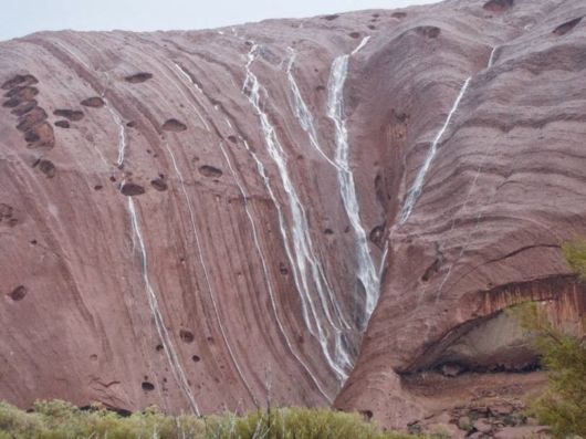 Beautiful Ayers Rock Waterfall In Uluru