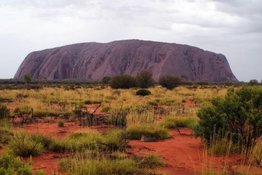 Beautiful Ayers Rock Waterfall In Uluru