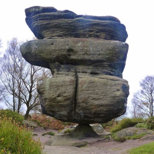 Perfectly Balanced Rock Of Brimham Moor, England