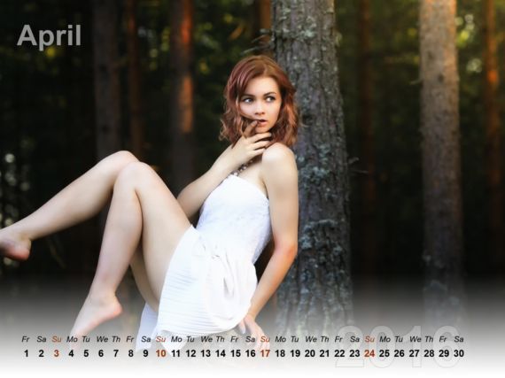 Cute Girls Wallpaper Calendar 2016