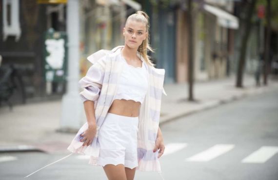 Nina Agdal On A Set Of Photoshoot In NY