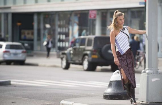 Nina Agdal On A Set Of Photoshoot In NY