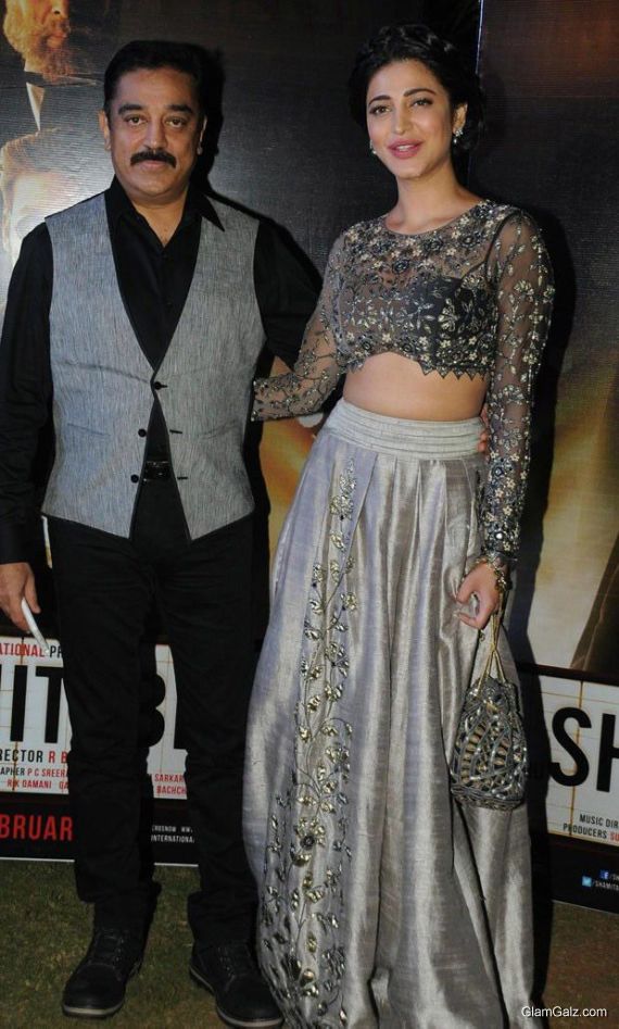 Shruti and Akshara Haasan at Shamitabh Movie Trailer Launch