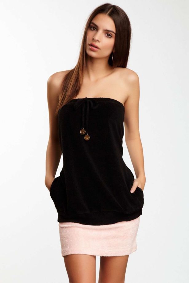 Emily Ratajkowski Poses In Shay Todd Collection