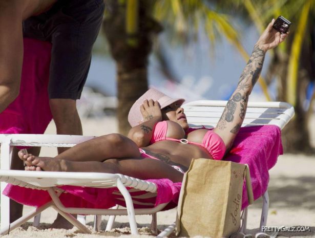 Jodie Marsh At The Beach In Barbados