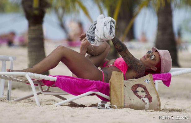 Jodie Marsh At The Beach In Barbados