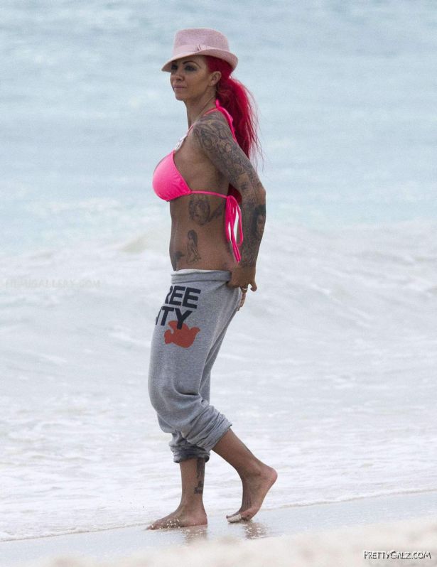 Jodie Marsh At The Beach In Barbados