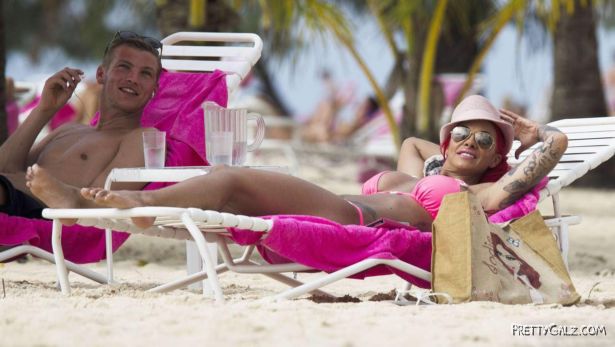 Jodie Marsh At The Beach In Barbados